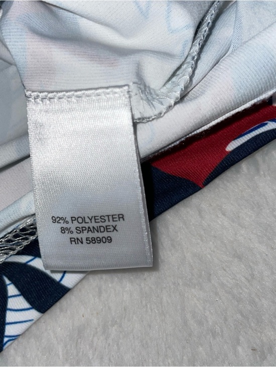Roundtree & Yorke Performance Polo Shirt Mens Size 2XB Red White & Blue Tropical - Picture 5 of 10